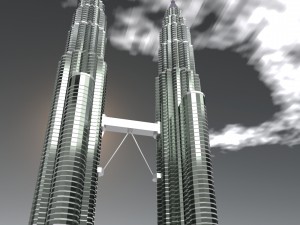 petronas twin tower Modèle 3D
