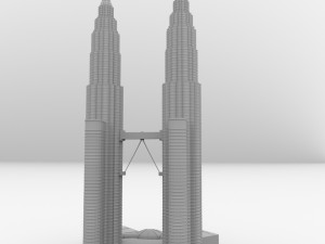 petronas twin tower Modèle 3D