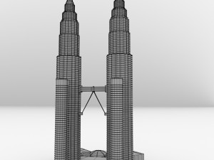 petronas twin tower Modèle 3D