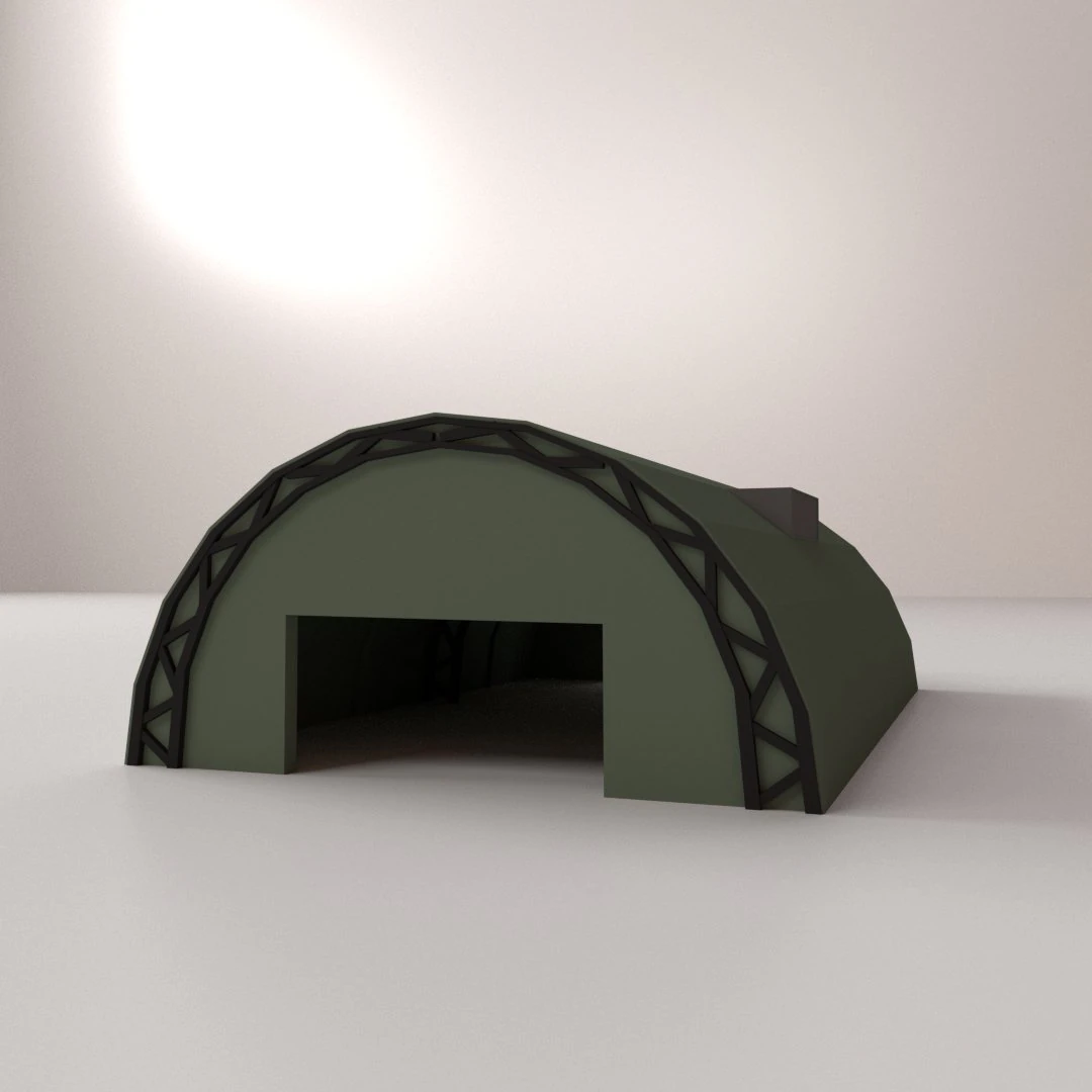 hangar 3D Model .c4d .max .obj .3ds .fbx .stl .blend 