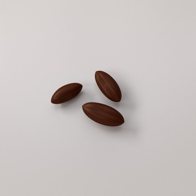 coffee bean 3D Model .c4d .max .obj .3ds .fbx .stl .blend 