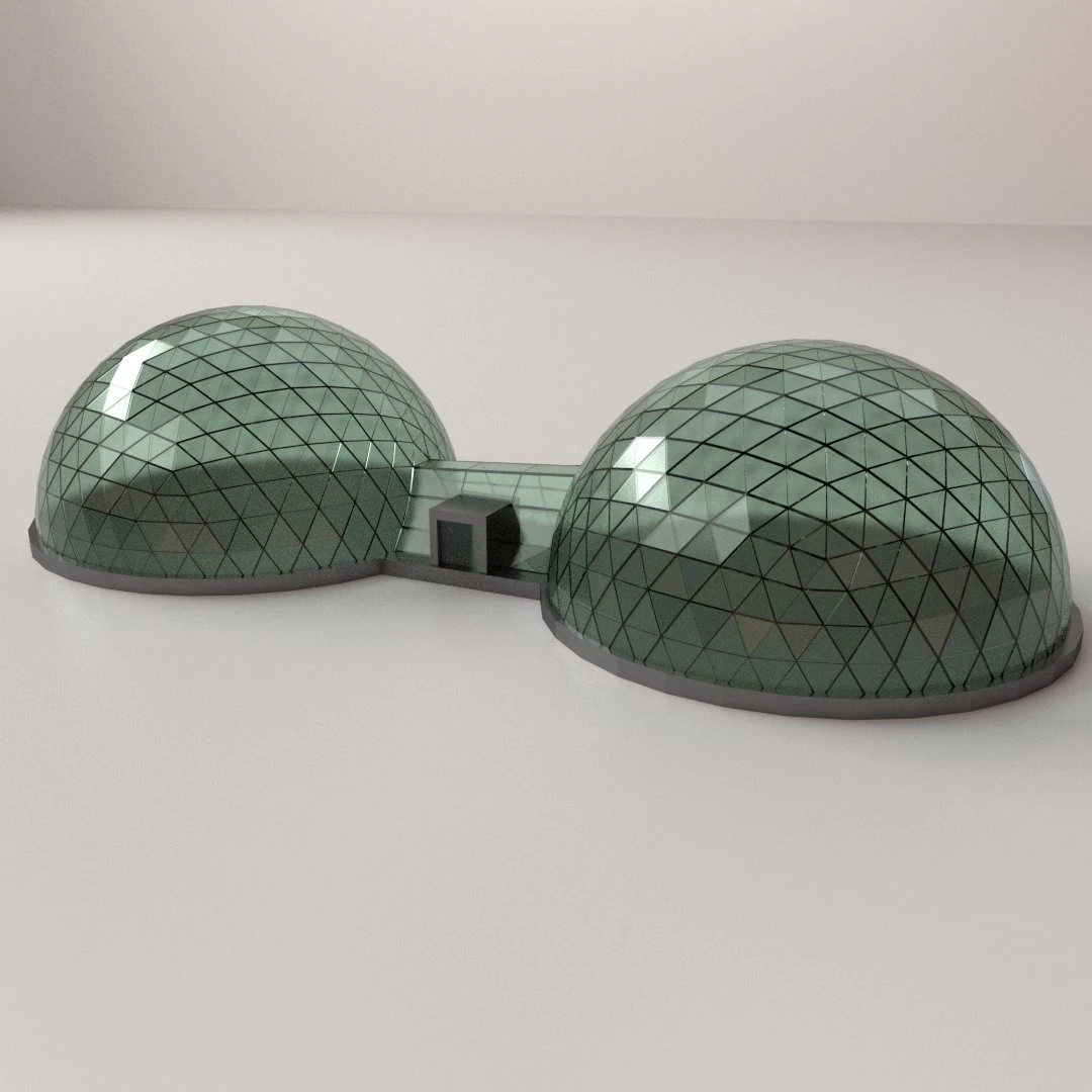 bio dome 3D Model .c4d .max .obj .3ds .fbx .stl .blend 