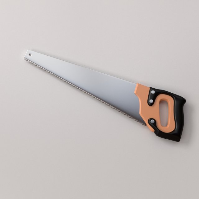 hand saw 3D Model .c4d .max .obj .3ds .fbx .stl .blend 
