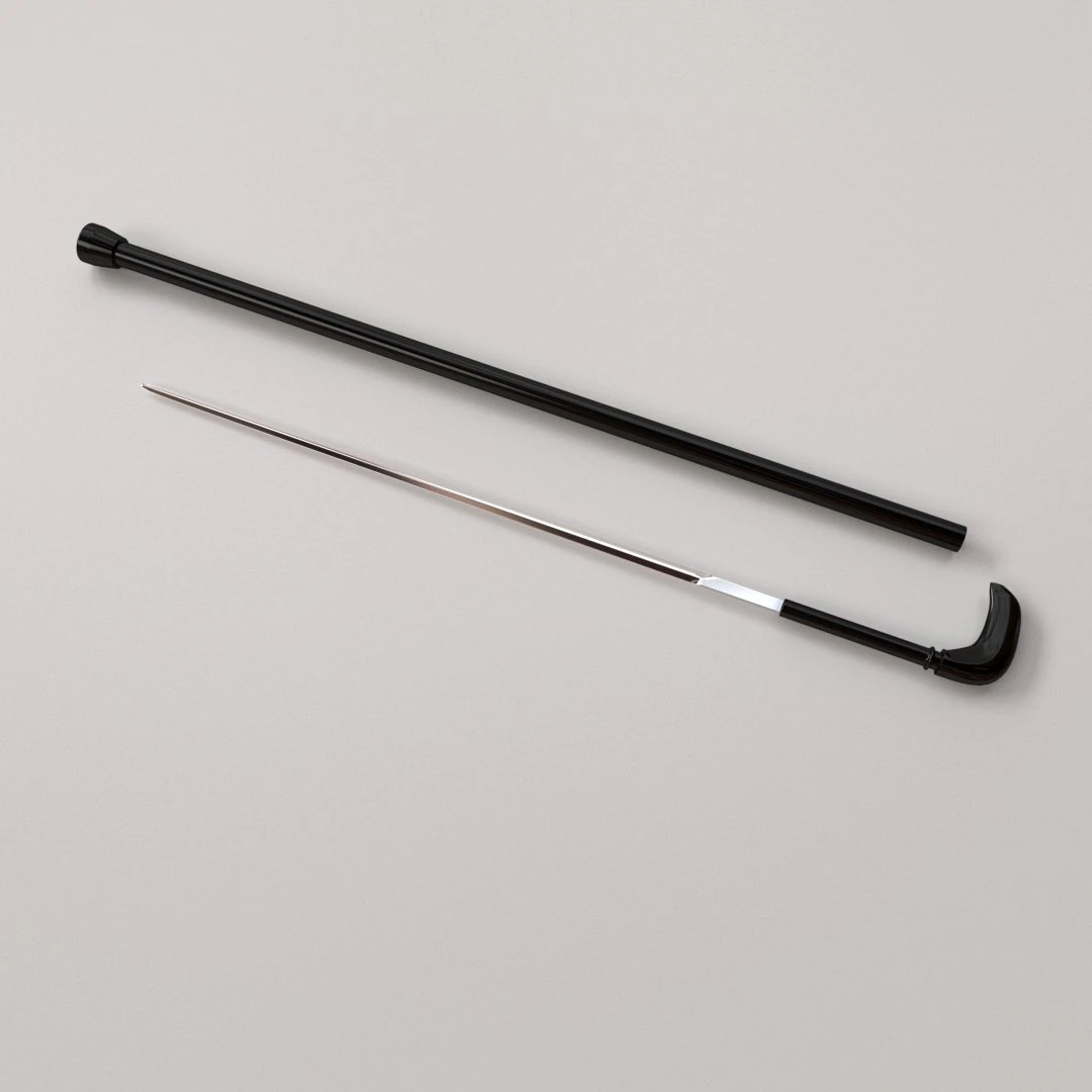 sword stick 3D Model .c4d .max .obj .3ds .fbx .stl .blend 