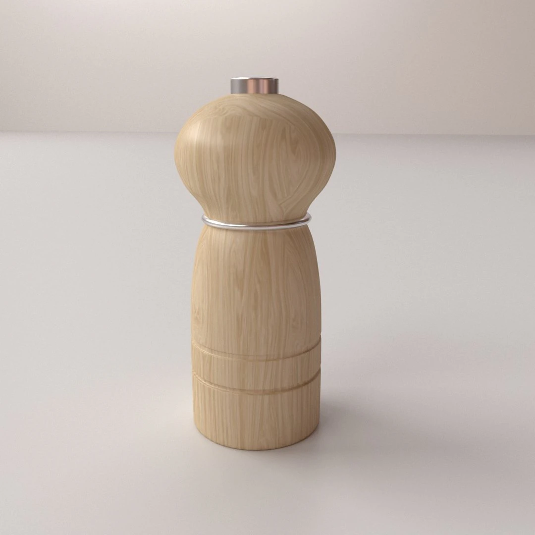salt mill 3D Model .c4d .max .obj .3ds .fbx .stl .blend 