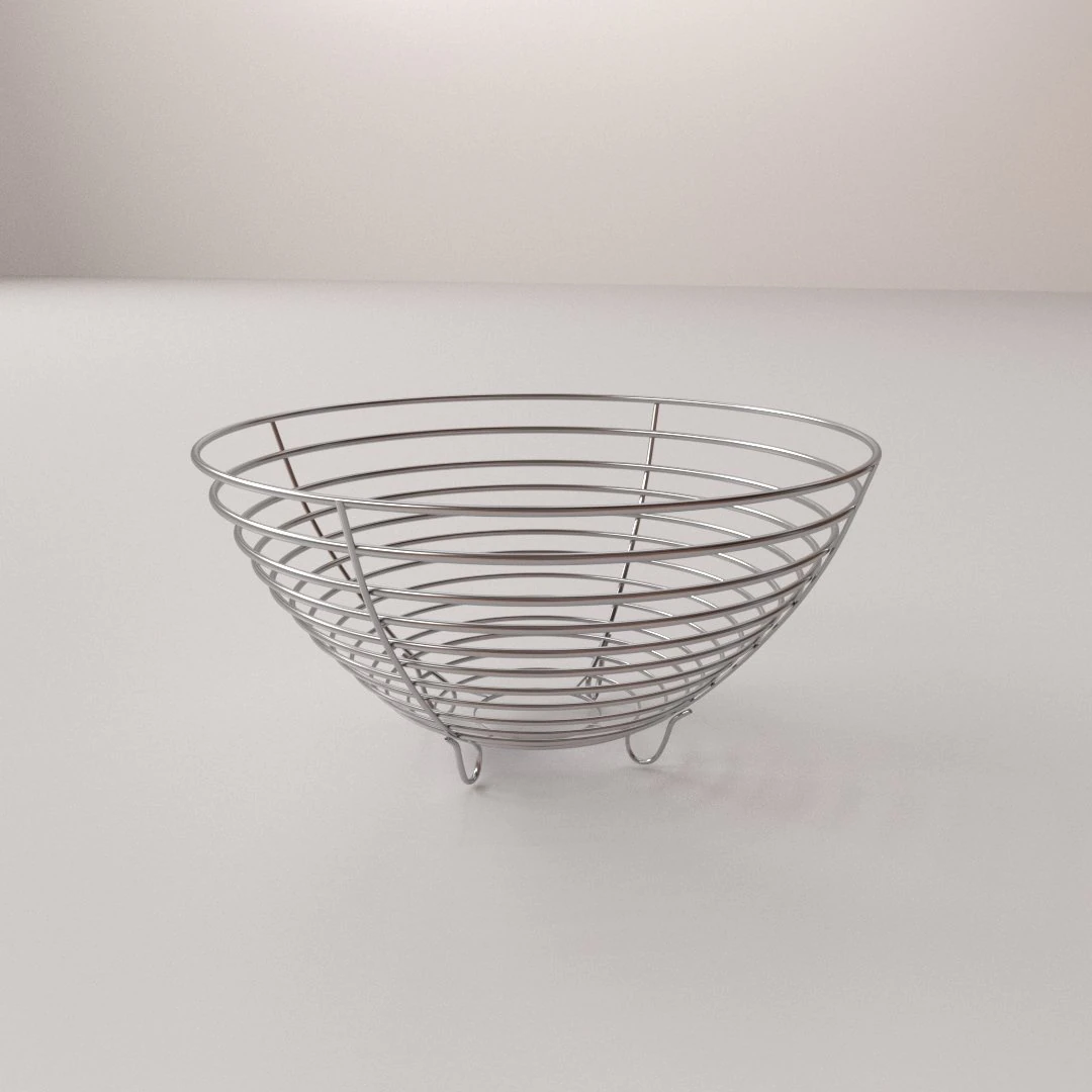 철사 과일 바구니 3D 모델 .c4d .max .obj .3ds .fbx .stl .blend 
