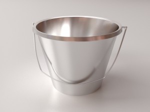stainless steel bucket 3D मॉडल