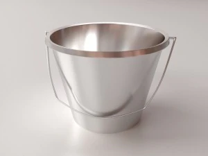 secchio in acciaio inossidabile Modello 3D