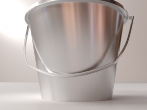 stainless steel bucket Modelo 3D