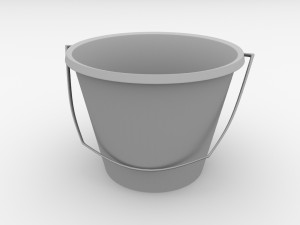 stainless steel bucket Modelo 3D