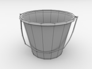stainless steel bucket Modelo 3D