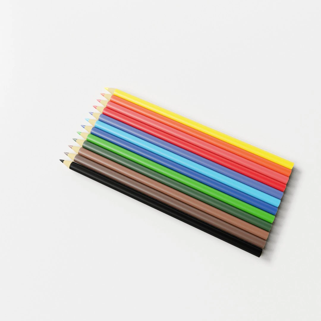 colour pencil v2 3D Model .c4d .max .obj .3ds .fbx .stl .blend 