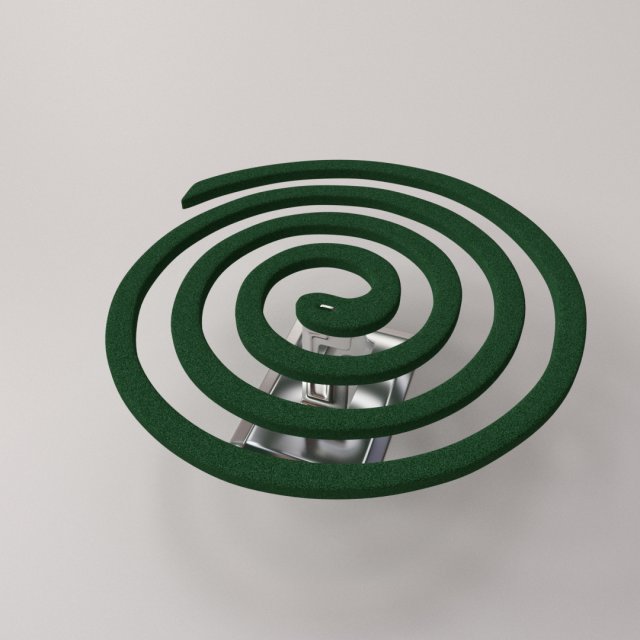 mosquito coil 3D 模型 .c4d .max .obj .3ds .fbx .stl .blend 
