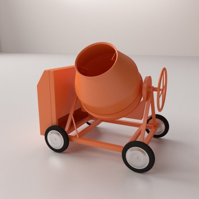 concrete mixer 3D 모델 .c4d .max .obj .3ds .fbx .stl .blend 