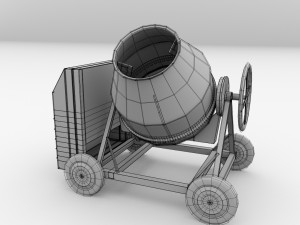 concrete mixer 3D 모델