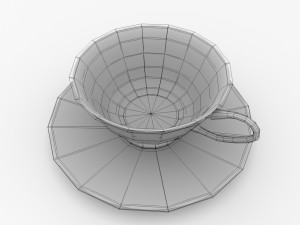 cup and saucer v2 3D 모델
