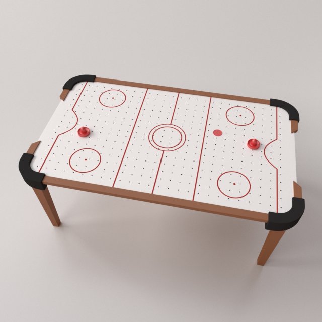 air hockey table 3D मॉडल .c4d .max .obj .3ds .fbx .stl .blend 