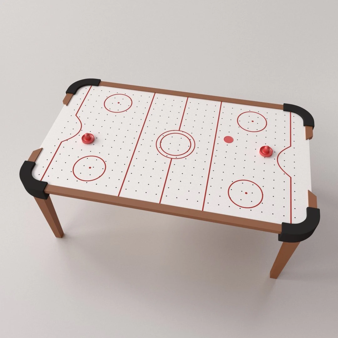 air hockey table 3D Model .c4d .max .obj .3ds .fbx .stl .blend