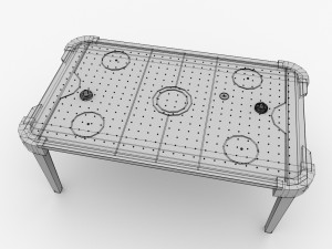 air hockey table 3D मॉडल