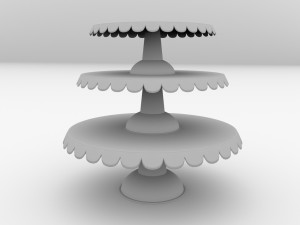 cake stand v3 3D मॉडल