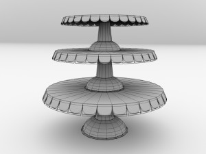 cake stand v3 3D मॉडल