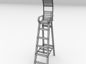 tennis umpire chair 3D Model