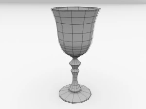 wine glass v3 3D Model