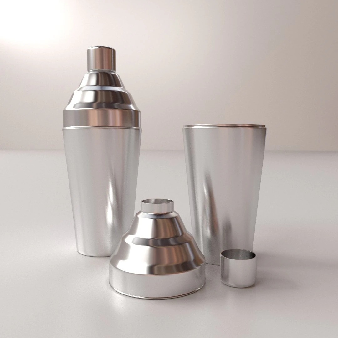 cocktail shaker 3D Model .c4d .max .obj .3ds .fbx .stl .blend 