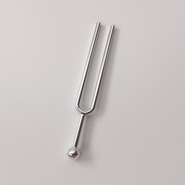 tuning fork 3D Model .c4d .max .obj .3ds .fbx .stl .blend 