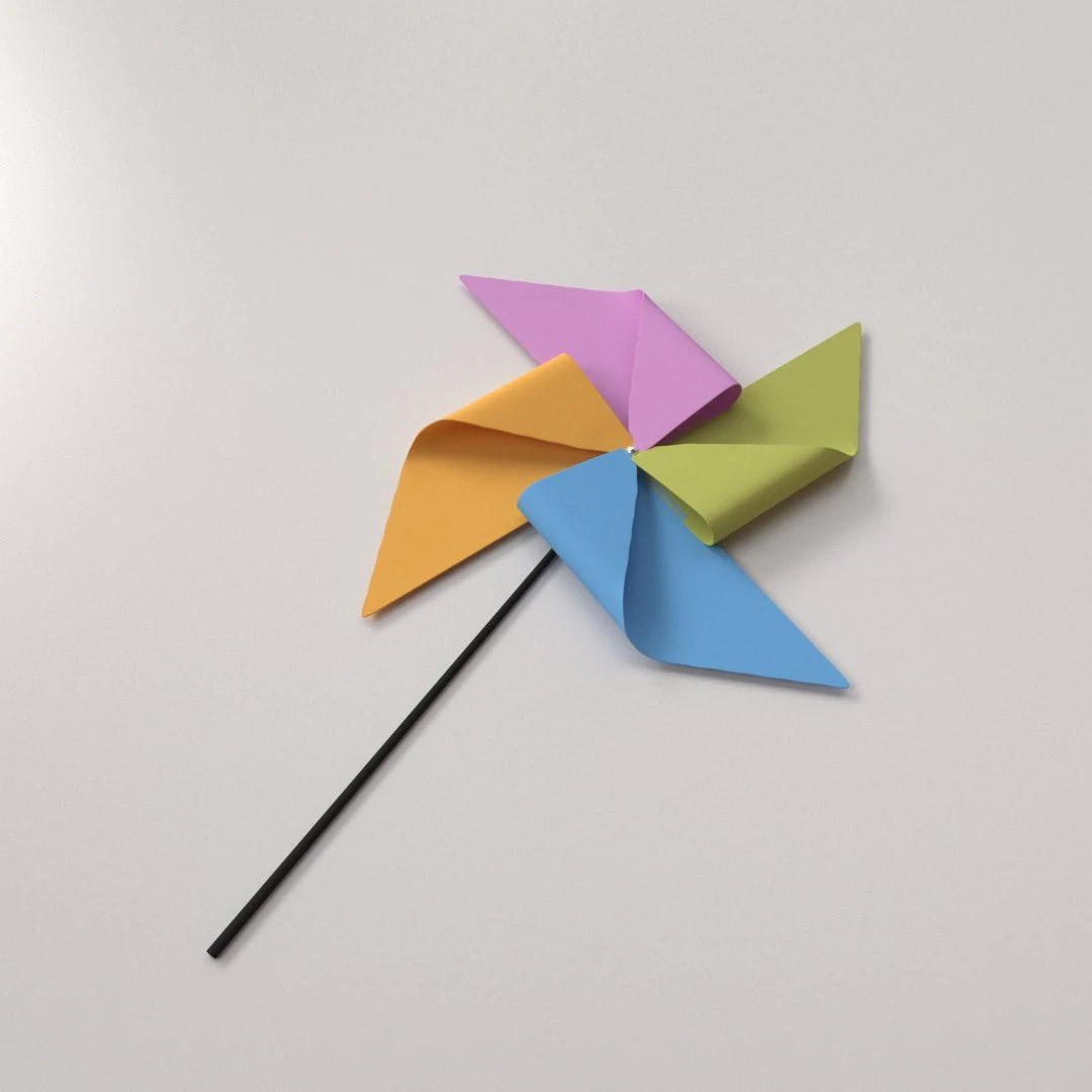 pinwheel 3D Model .c4d .max .obj .3ds .fbx .stl .blend 