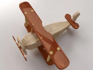 wooden airplane 3D Model