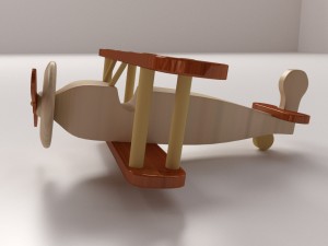wooden airplane 3D Model