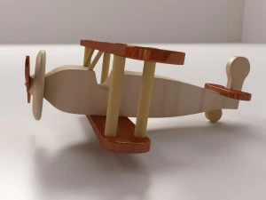 wooden airplane 3D Model