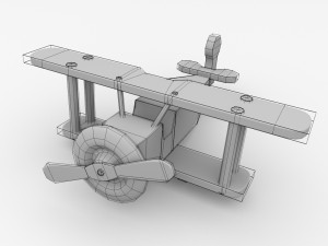 wooden airplane 3D Model