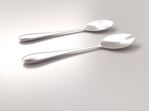 salad server set 3D मॉडल