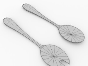 salad server set 3D मॉडल