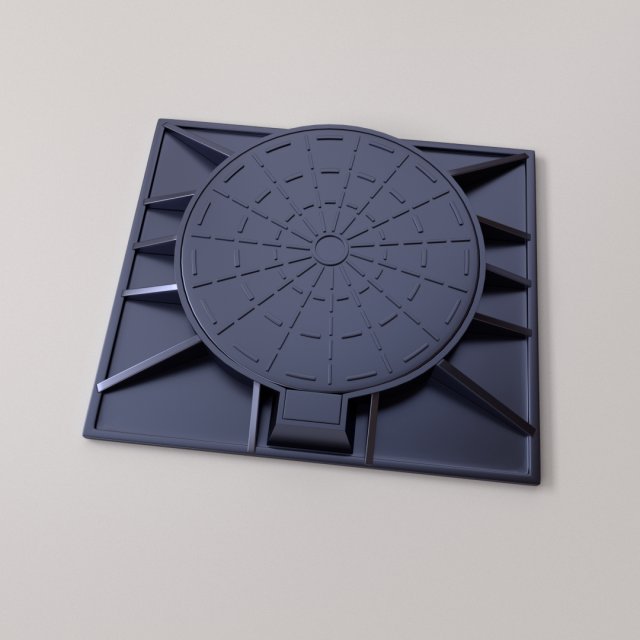 manhole cover Modelo 3D .c4d .max .obj .3ds .fbx .stl .blend 