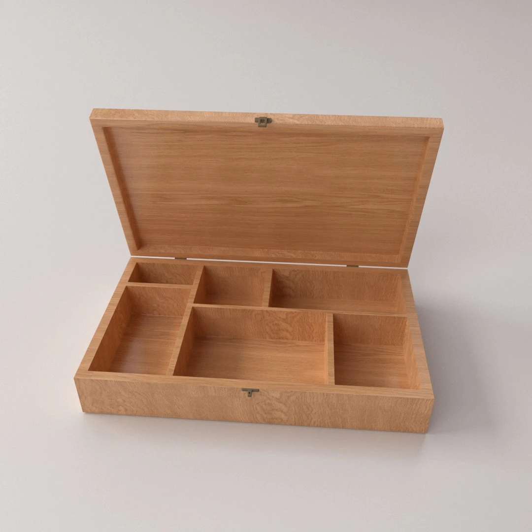 wooden box 3D Model .c4d .max .obj .3ds .fbx .stl .blend 