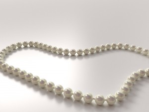 pearl necklace Modelo 3D