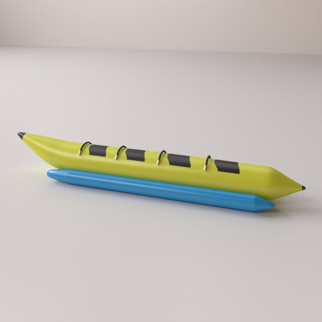 banana boat 3D मॉडल .c4d .max .obj .3ds .fbx .stl .blend 