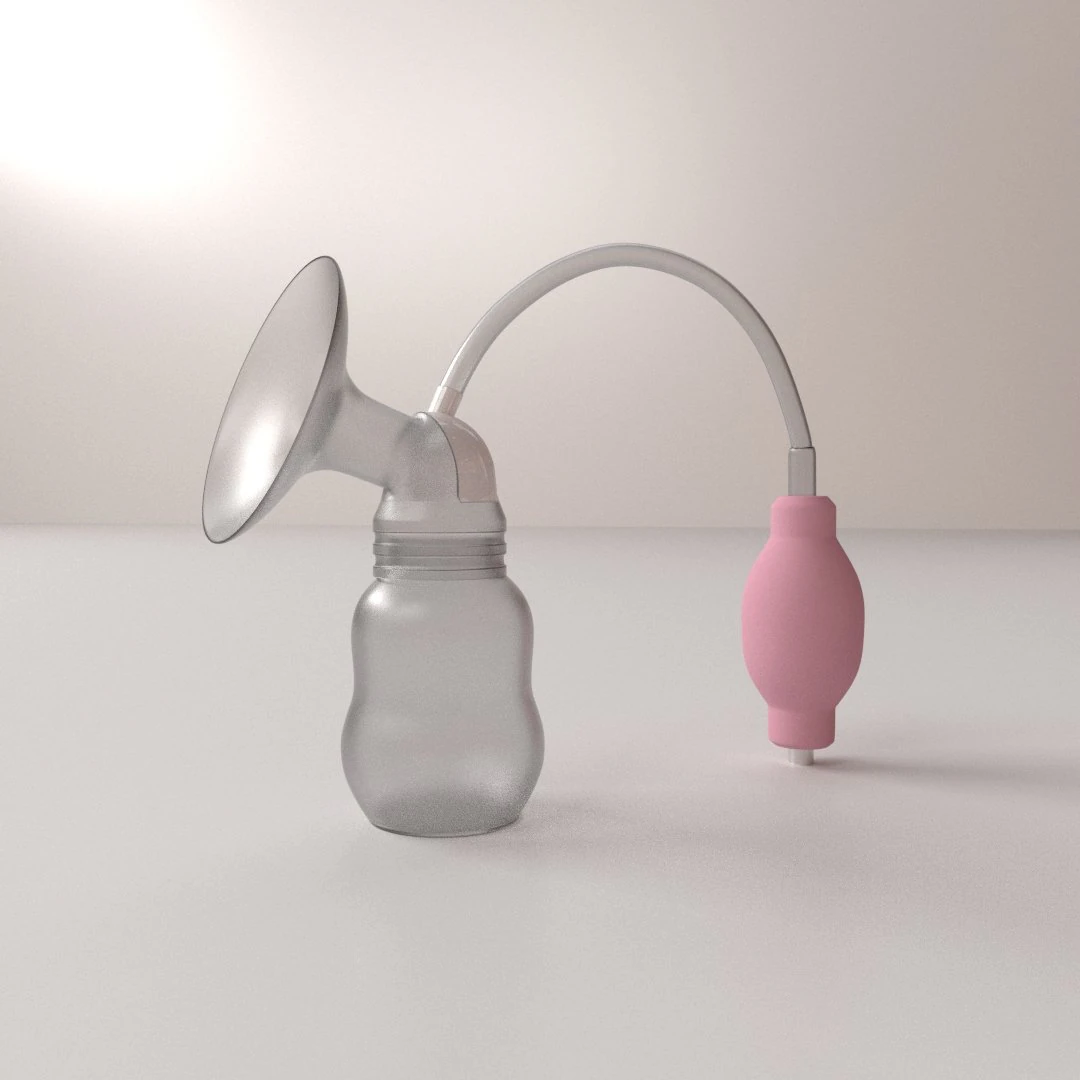 manual breast pump 3D Model .c4d .max .obj .3ds .fbx .stl .blend 