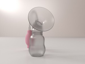 manual breast pump Model 3D