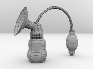 manual breast pump Model 3D