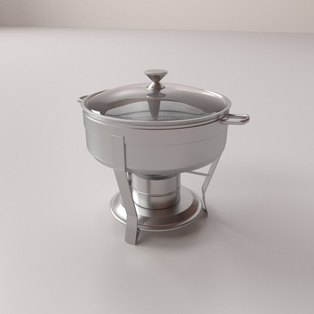 round chafing dish v2 Modèle 3D .c4d .max .obj .3ds .fbx .stl .blend 