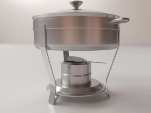 round chafing dish v2 3D Model