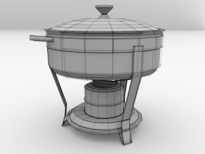 round chafing dish v2 Modèle 3D