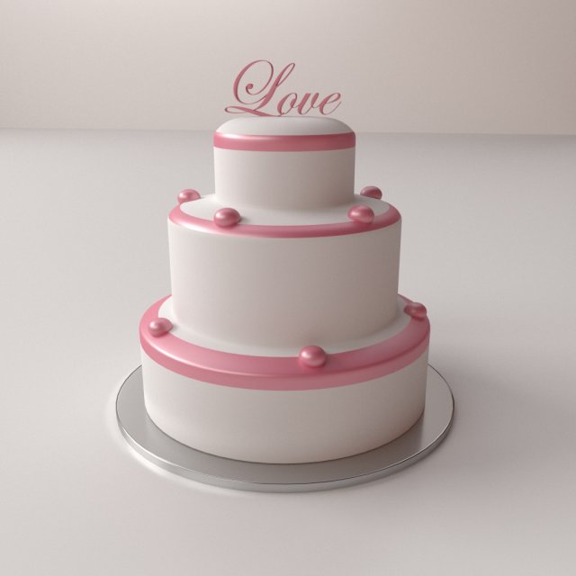 wedding cake Modello 3D .c4d .max .obj .3ds .fbx .stl .blend 
