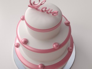 wedding cake Modello 3D