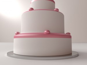 wedding cake Modello 3D