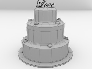 wedding cake Modello 3D